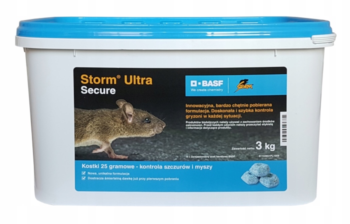 Silný jed Storm Ultra jed na potkany a myši BASF kocky 3kg